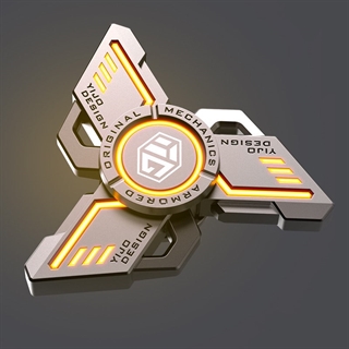 Lysende fidget spinner med UV-lys – orange lys